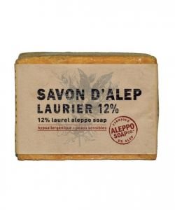 Savon d'Alep Laurier 12% - Peaux sensibles, 200 g
